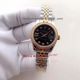 Copy Rolex Datejust 2-Tone Gold Diamond Bezel Black Dial 26mm Ladies Watch (3)_th.jpg